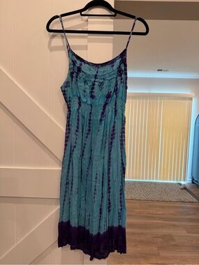 raya sun | Dresses | Raya Sun Sleeveless Denim Print Dress